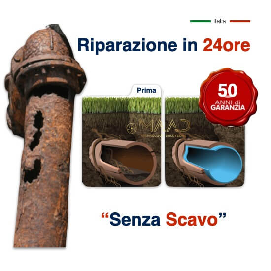 Relining: Riparazione-Risanamento-tubi-Senza-Scavo